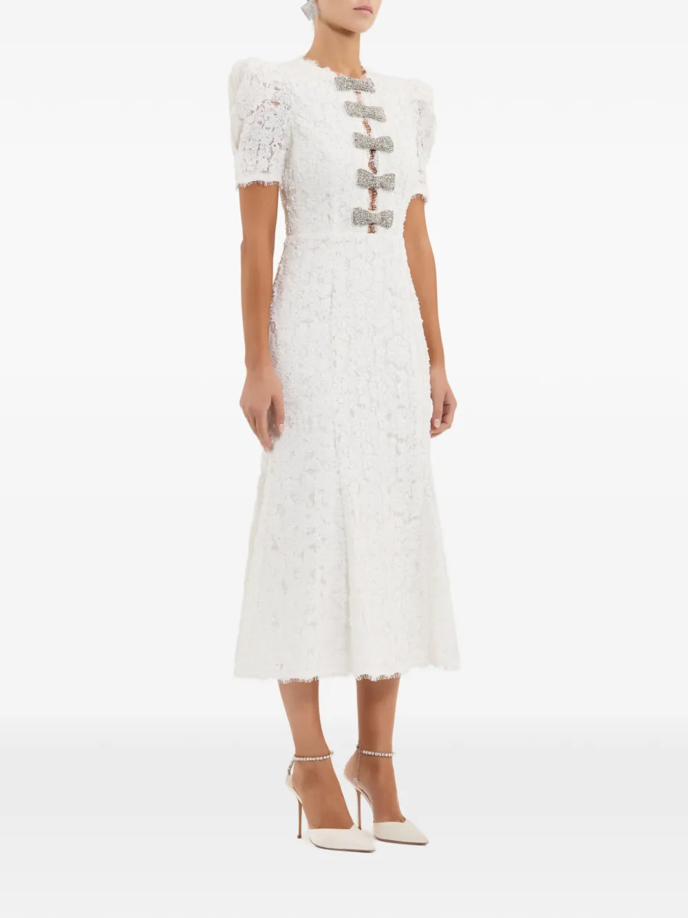 Rebecca Vallance Dillon midi-jurk Wit