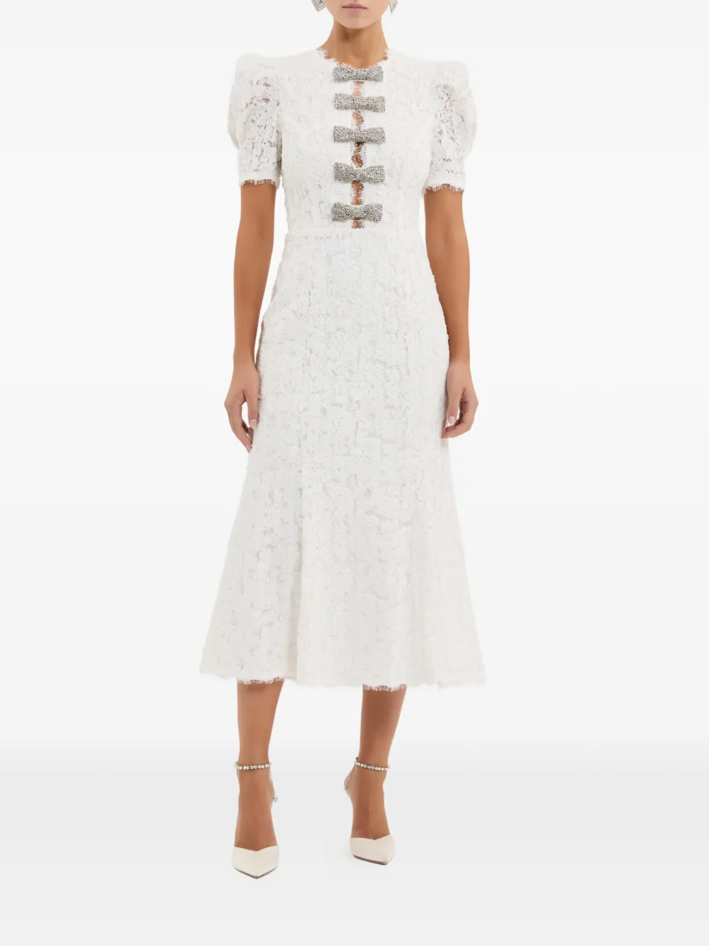 Rebecca Vallance Dillon midi-jurk Wit