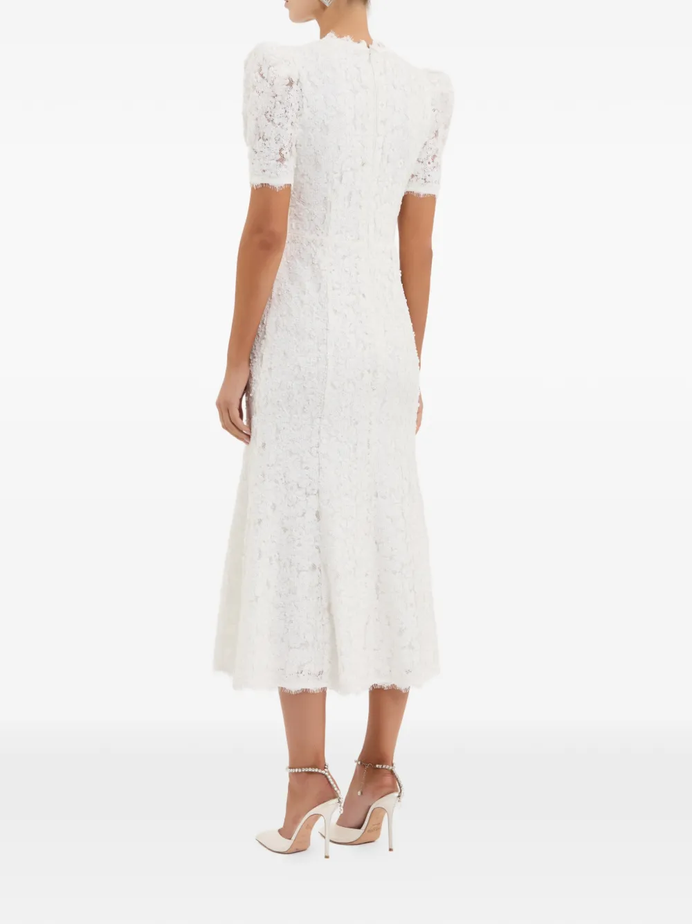Rebecca Vallance Dillon midi-jurk Wit