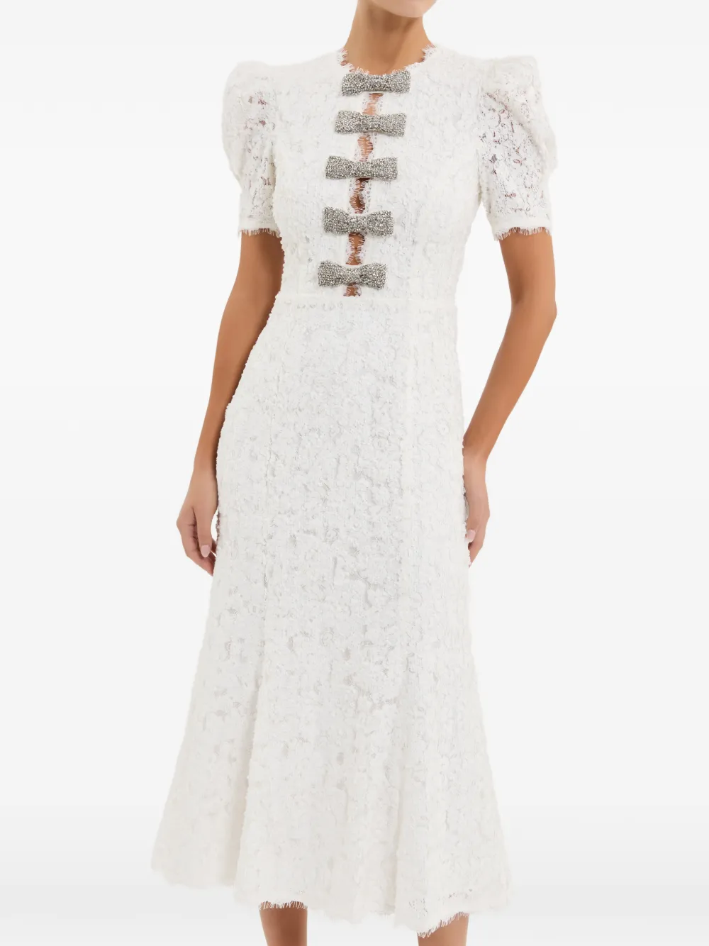 Rebecca Vallance Dillon midi-jurk Wit