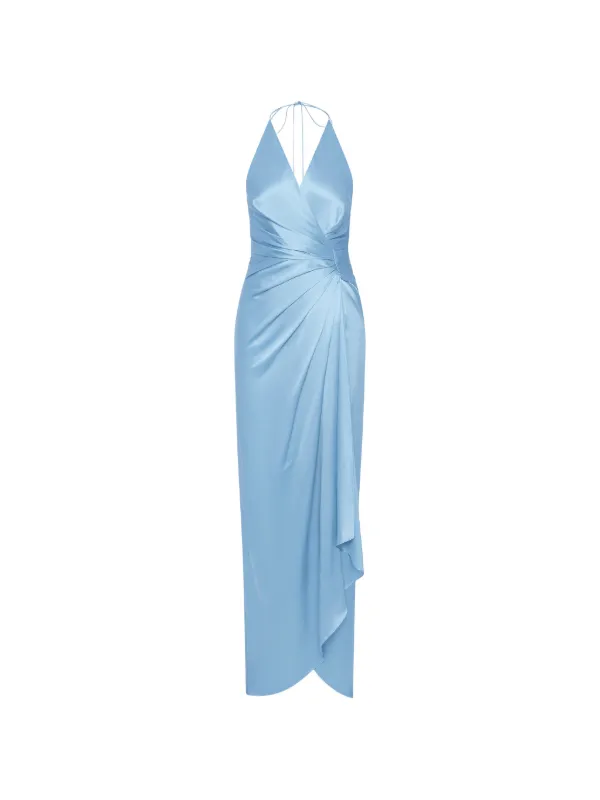 lightweight beach wedding dresses Halter Neck Lace Designer Dress – Brydealo Cottagecore Floral Lemon Wrap no-returns:2025-07-31_2025-08-01 Color:Floral Royal Blue White youll look beautiful on