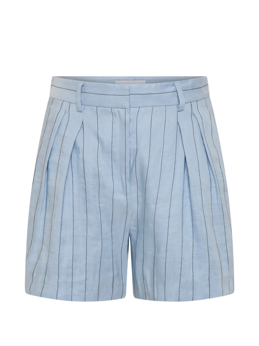 Rebecca Vallance Effie pleated pinstriped shorts - Blu