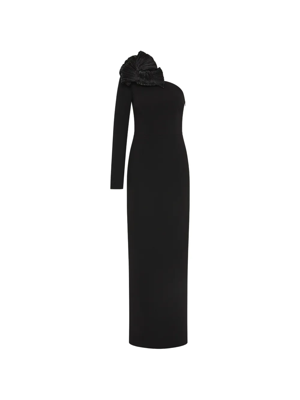 Rebecca Vallance Evolet one-shoulder ruffled gown - Nero