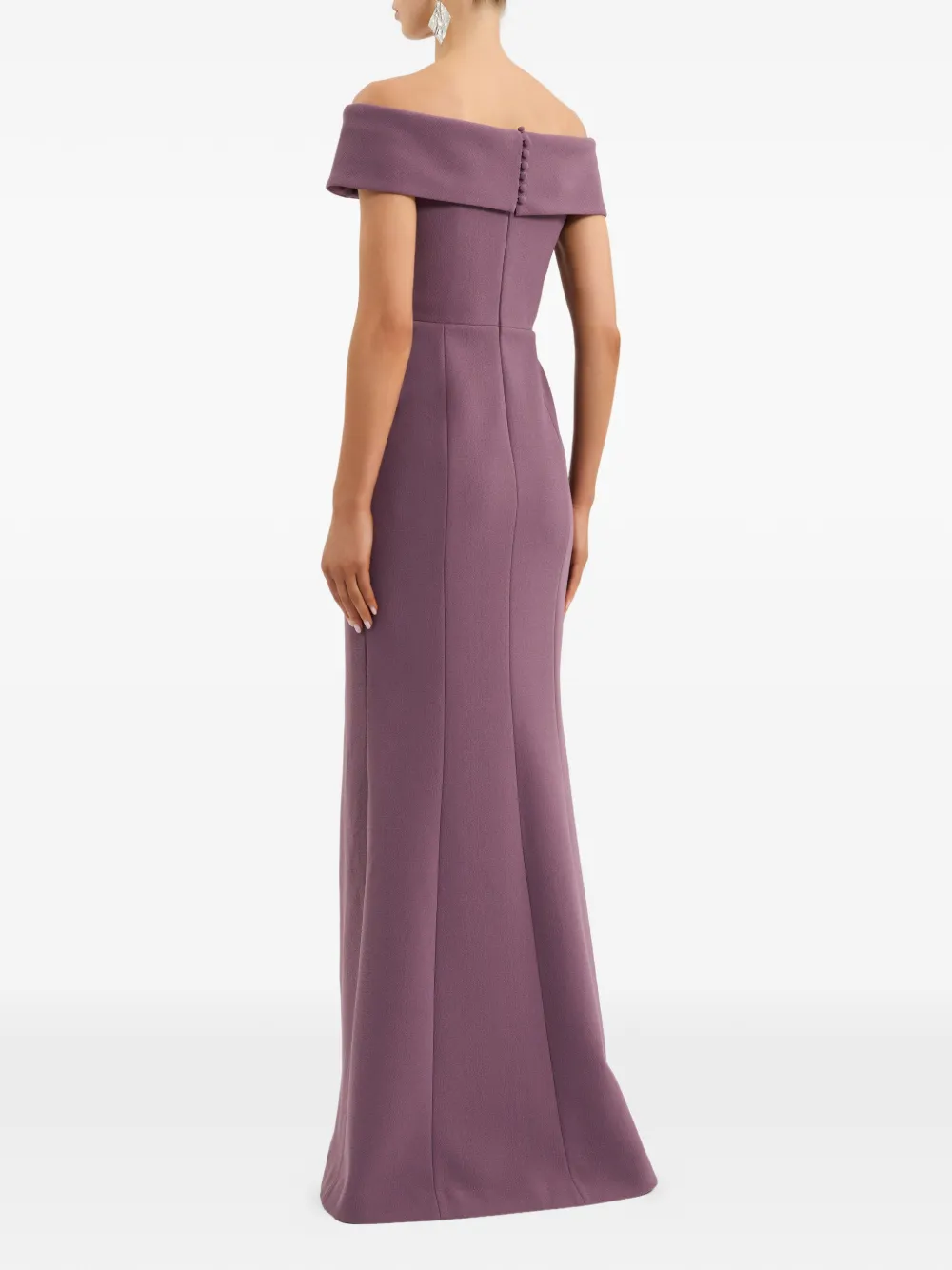 Rebecca Vallance Venice off-shoulder maxi-jurk Paars