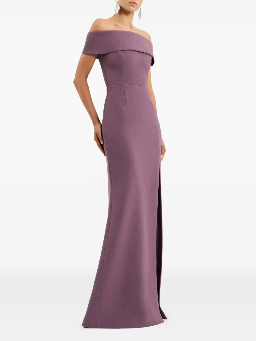 Rebecca Vallance Venice off-shoulder maxi-jurk Paars