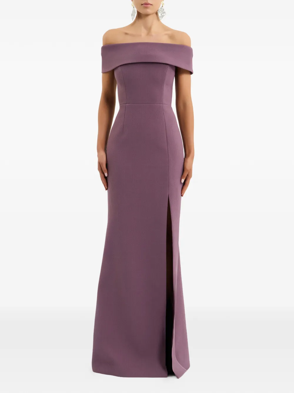 Rebecca Vallance Venice off-shoulder maxi-jurk Paars