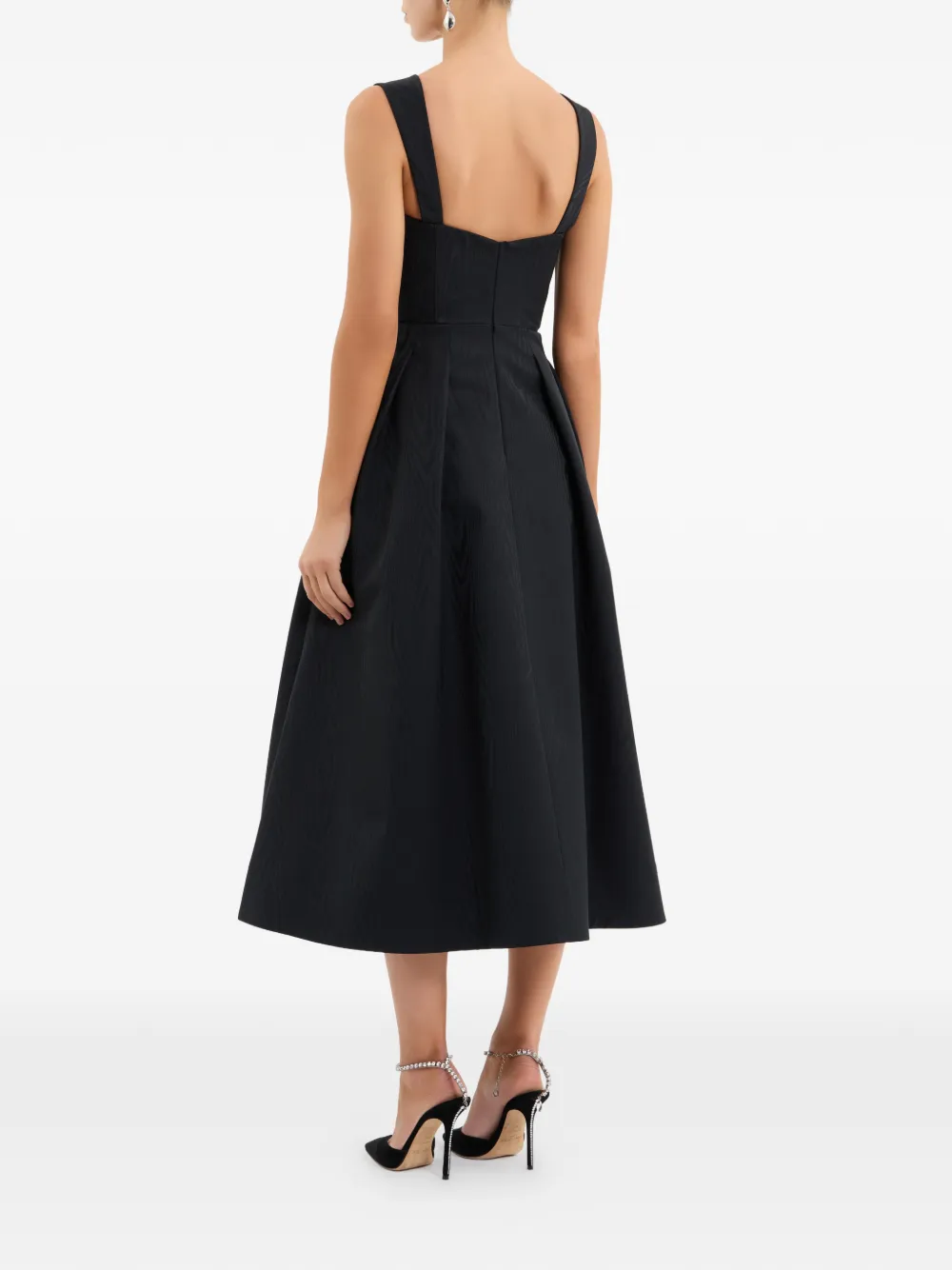 Rebecca Vallance Midi-jurk met sweetheart hals Zwart