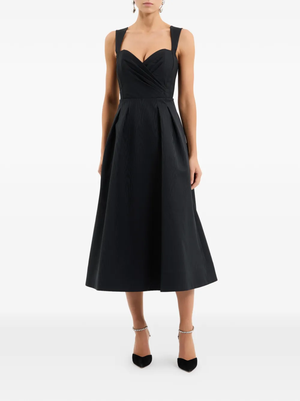 Rebecca Vallance Midi-jurk met sweetheart hals Zwart
