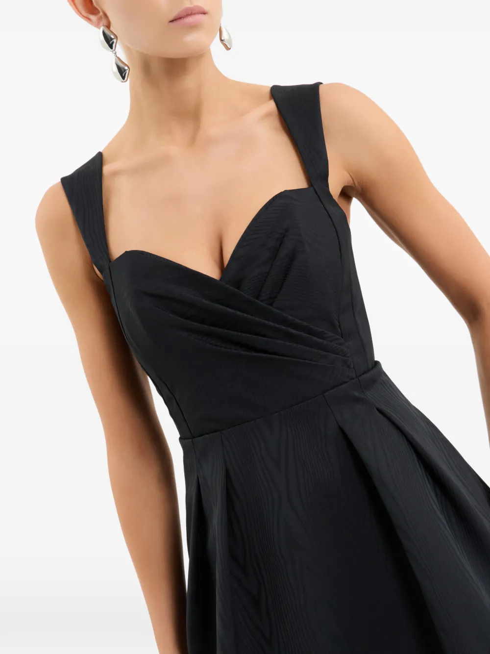 Rebecca Vallance Midi-jurk met sweetheart hals Zwart
