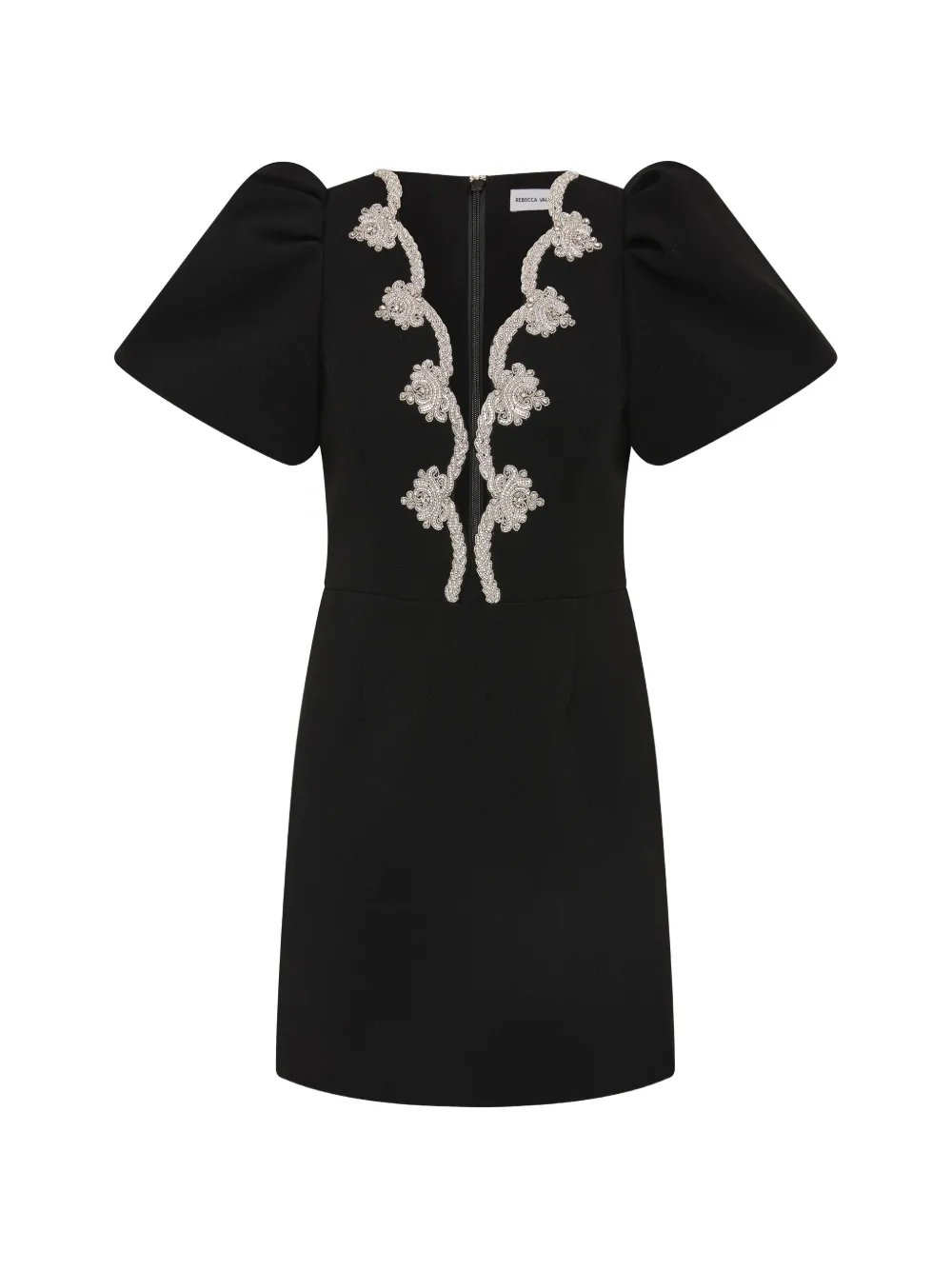 Rebecca Vallance Abito corto Harlynn con maniche a palloncino - Nero