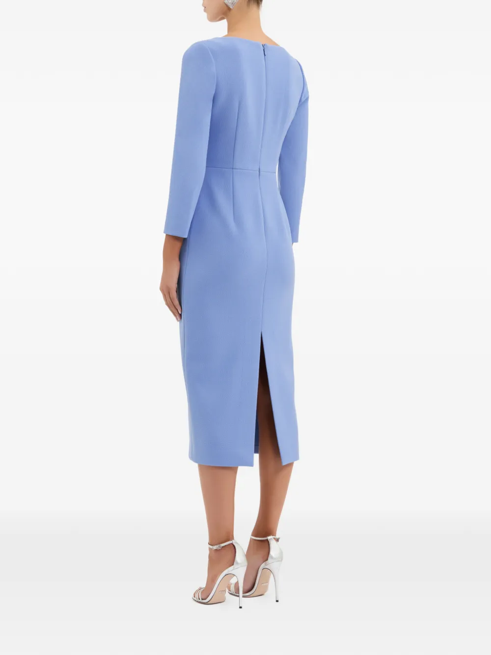 Rebecca Vallance Harlynn midi-jurk met V-hals Blauw