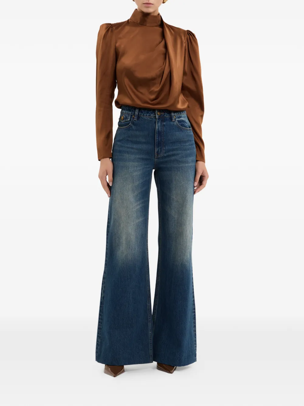  Rebecca Vallance Phoenix Rose Long-sleeve Top - Brown 