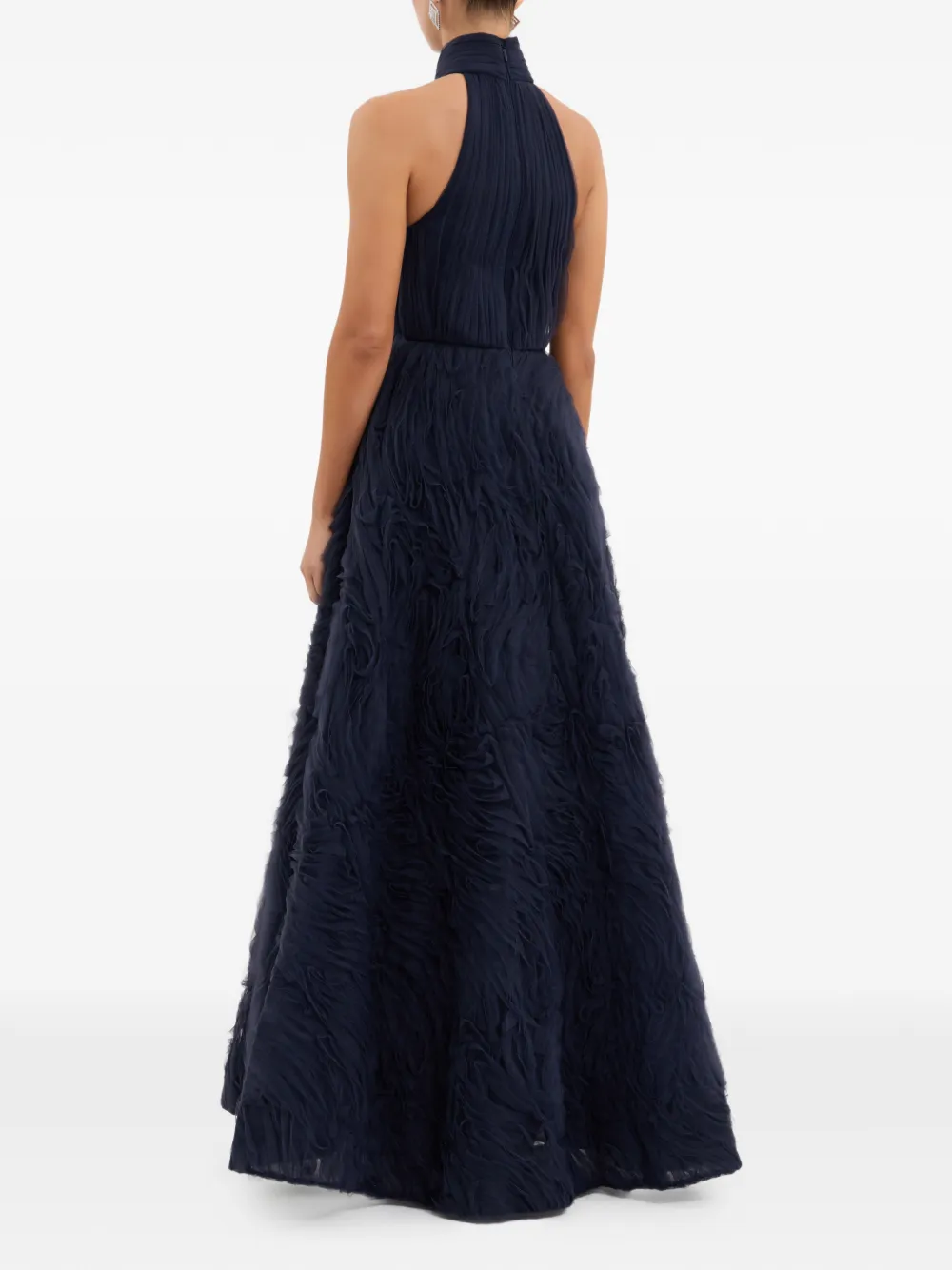 Rebecca Vallance Jasmine maxi-jurk met ruches Blauw
