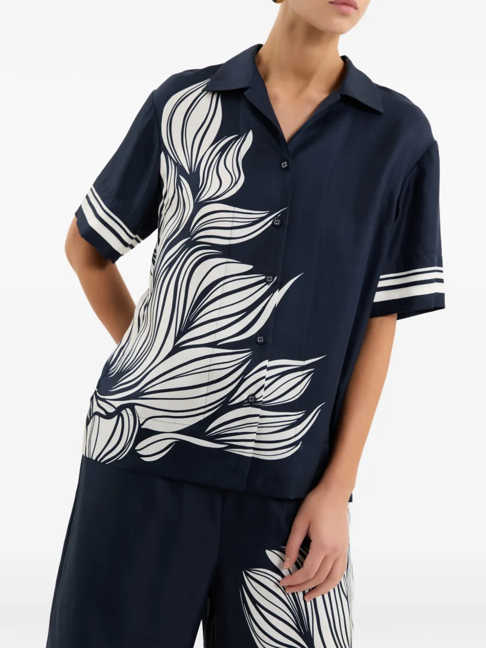 Rebecca Vallance Lalisa blouse met korte mouwen Blauw