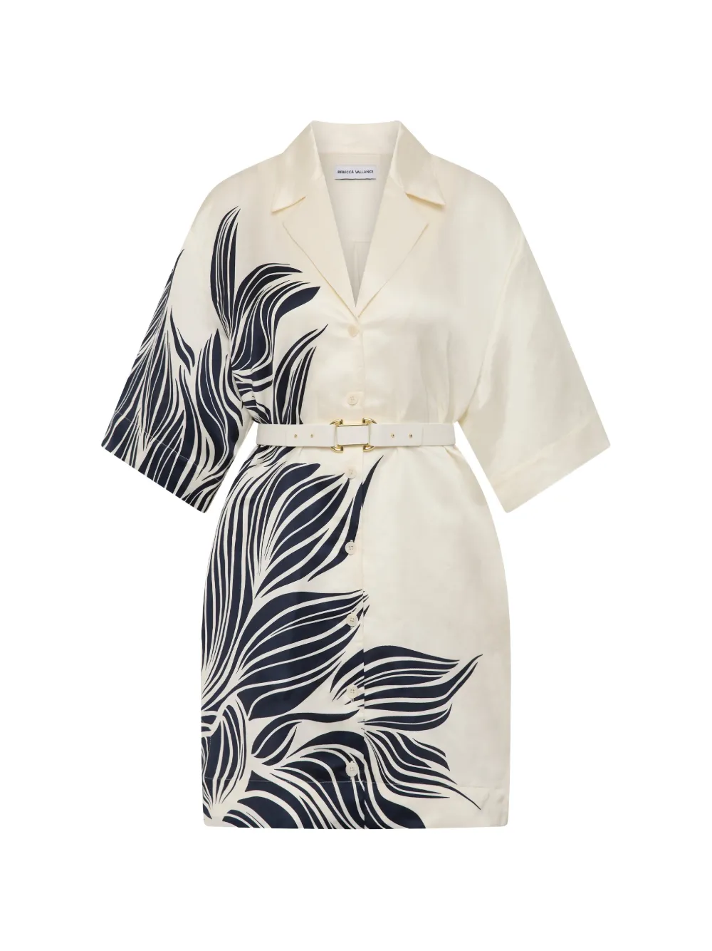 Rebecca Vallance Lalisa printed belted mini dress - Neutrals