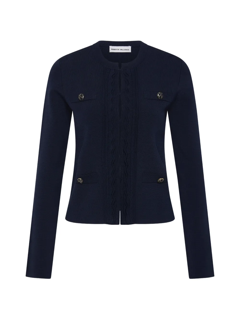 Rebecca Vallance Cardigan Ryne con ruches - Blu