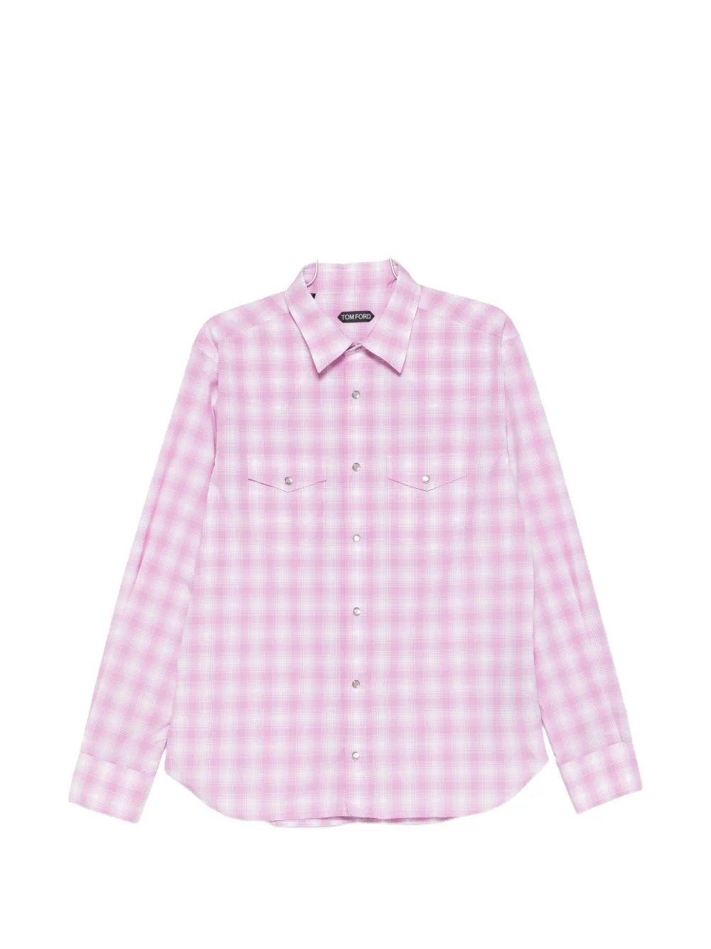 TOM FORD check-pattern chest-pocket shirt - Rosa