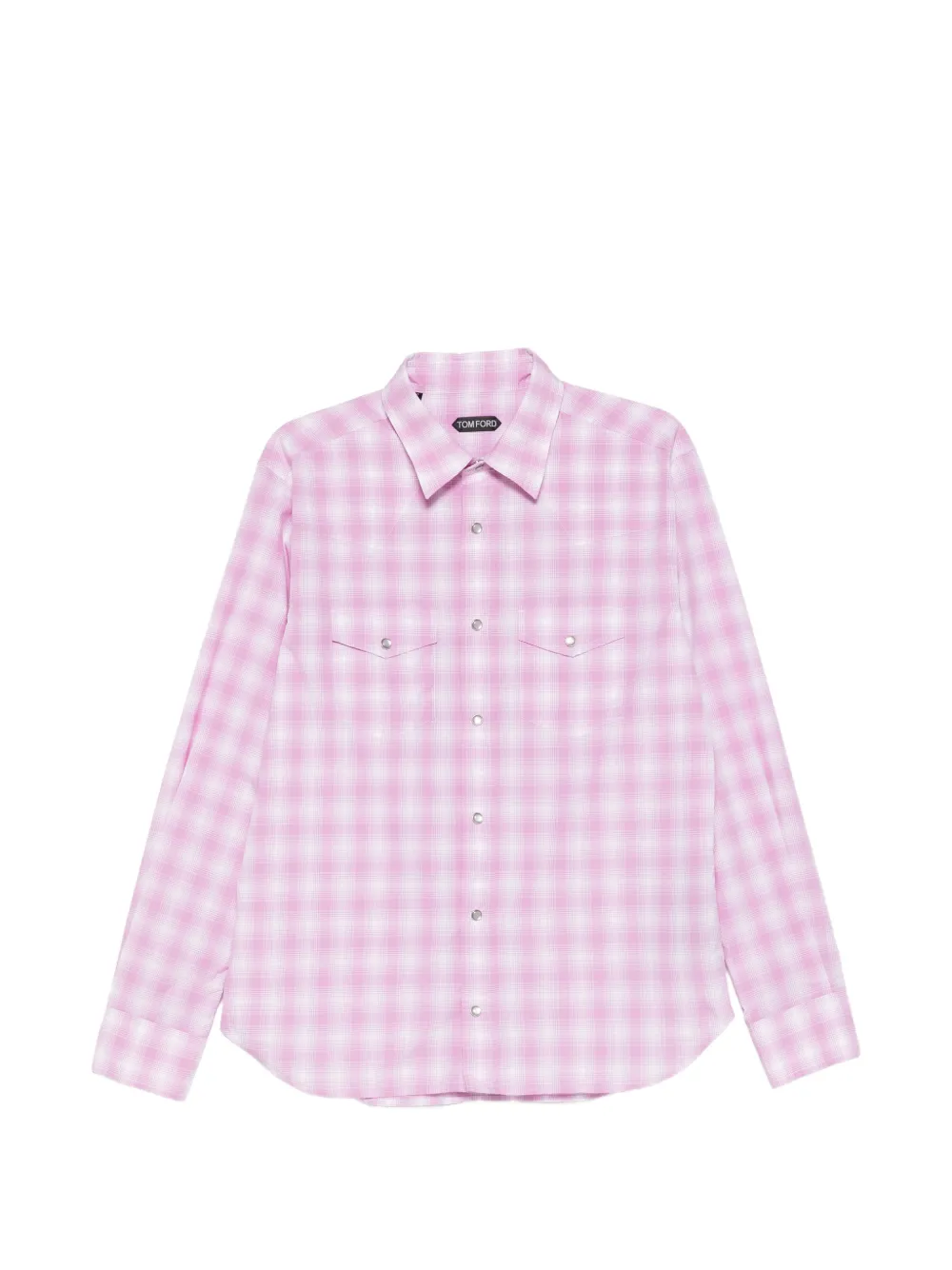 TOM FORD check-pattern chest-pocket shirt - Rosa