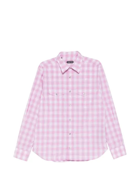 TOM FORD check-pattern chest-pocket shirt