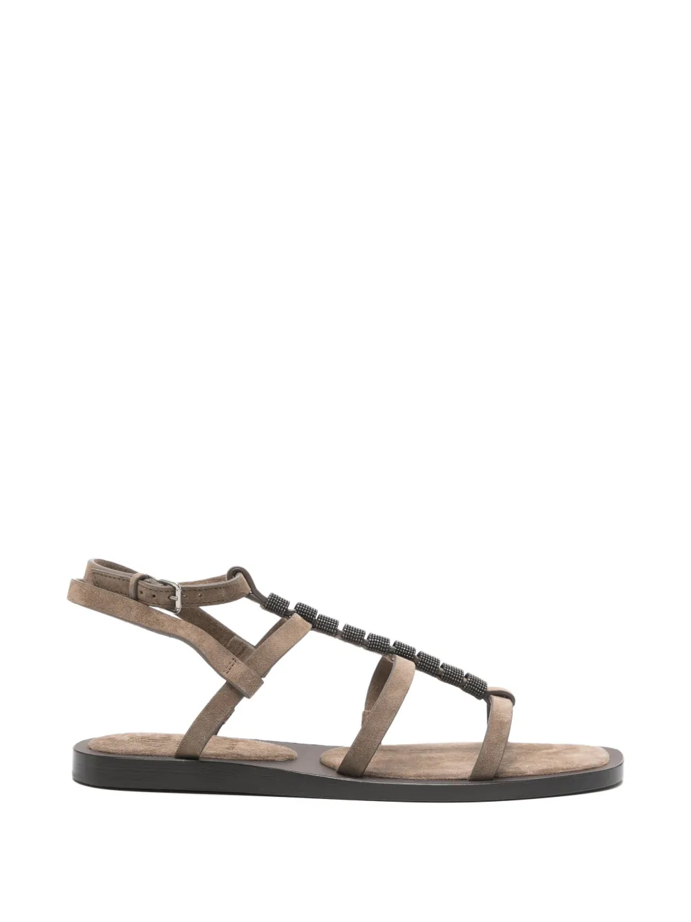 Brunello Cucinelli Sandalen met kralen Bruin