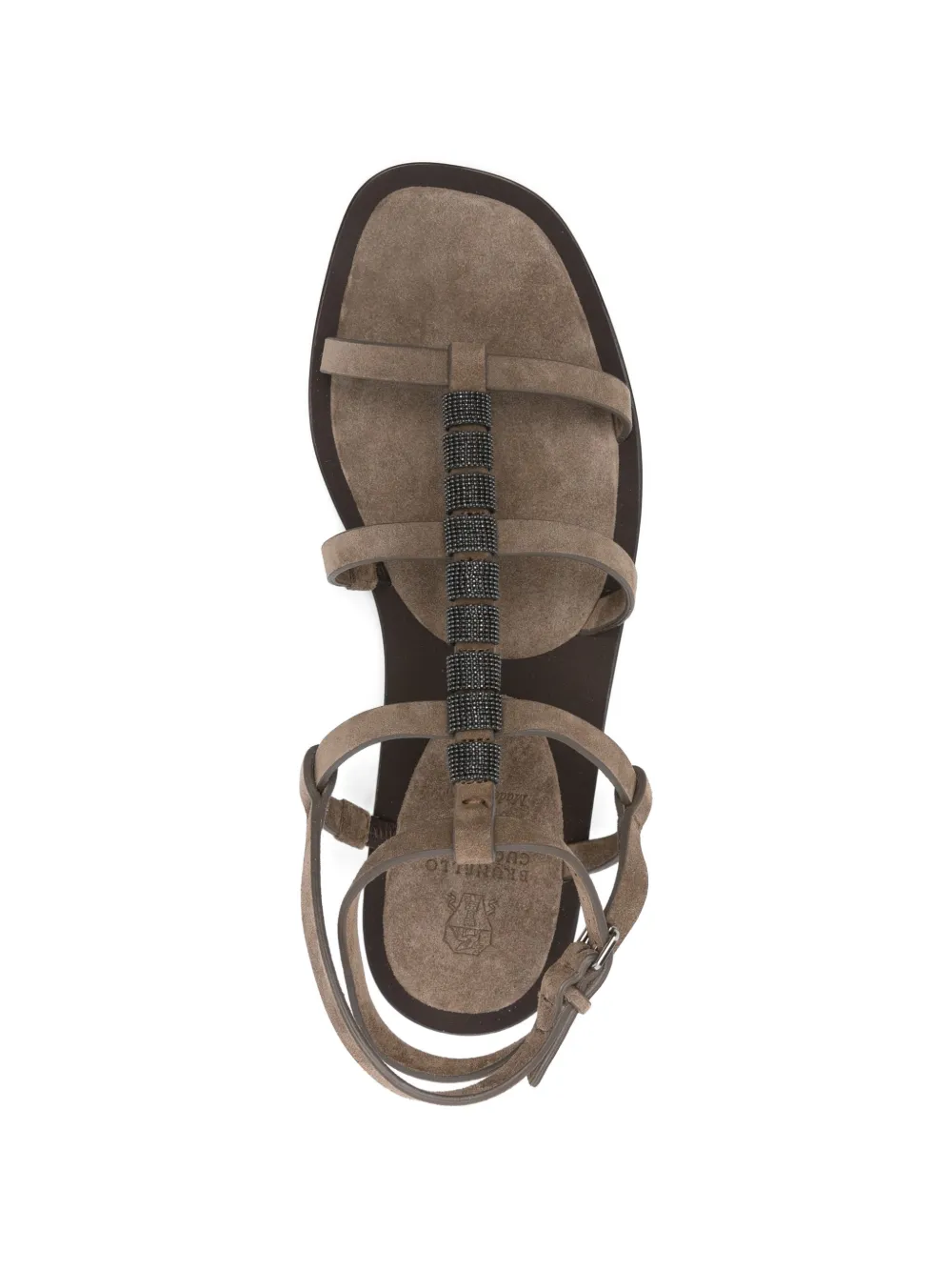 Brunello Cucinelli Sandalen met kralen Bruin