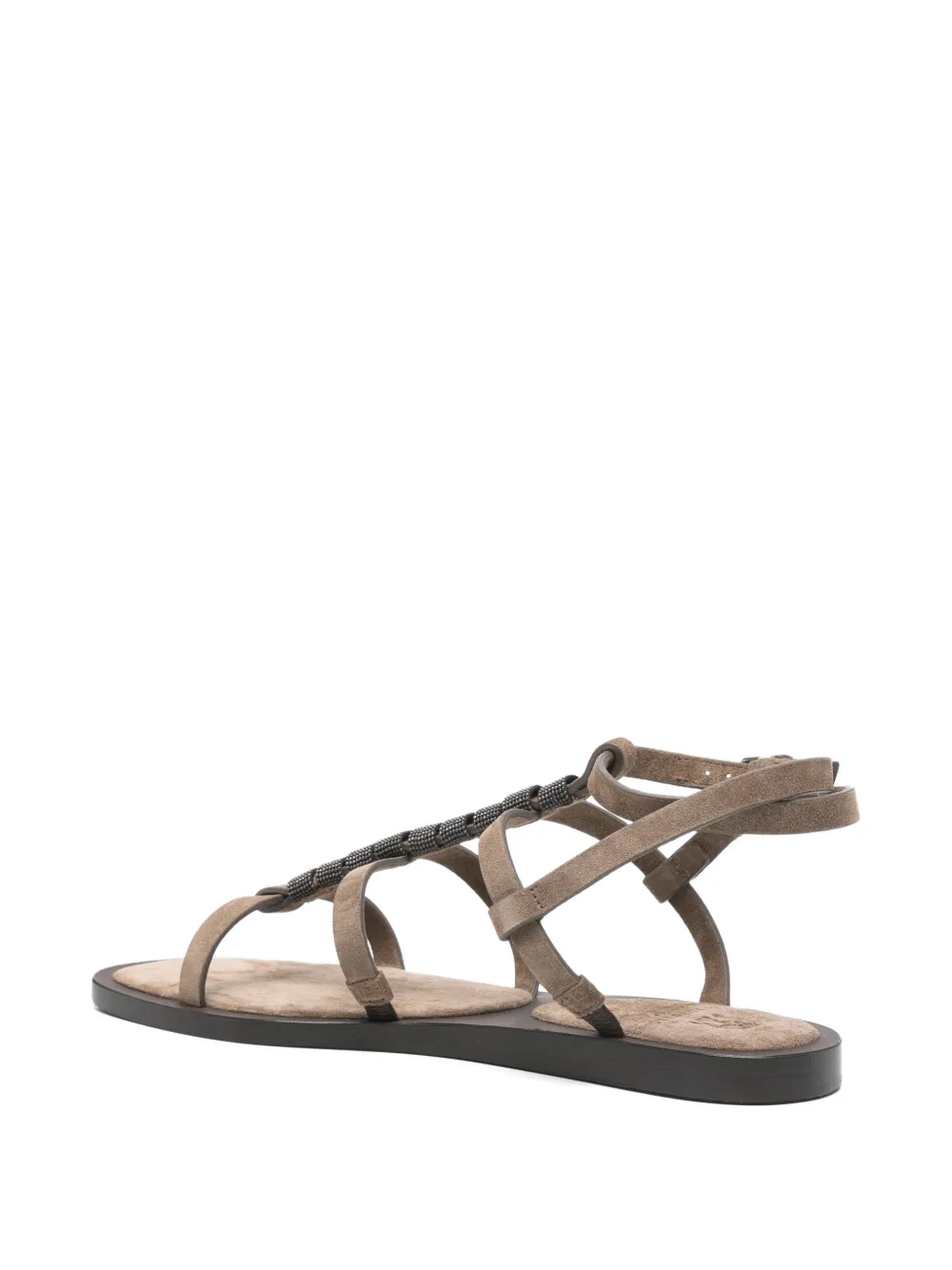 Brunello Cucinelli Sandalen met kralen Bruin