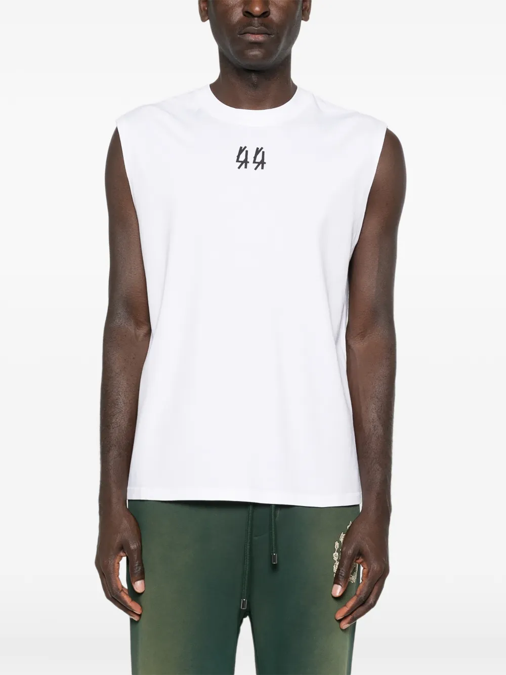 Crew-Neck Sleeveless Vest