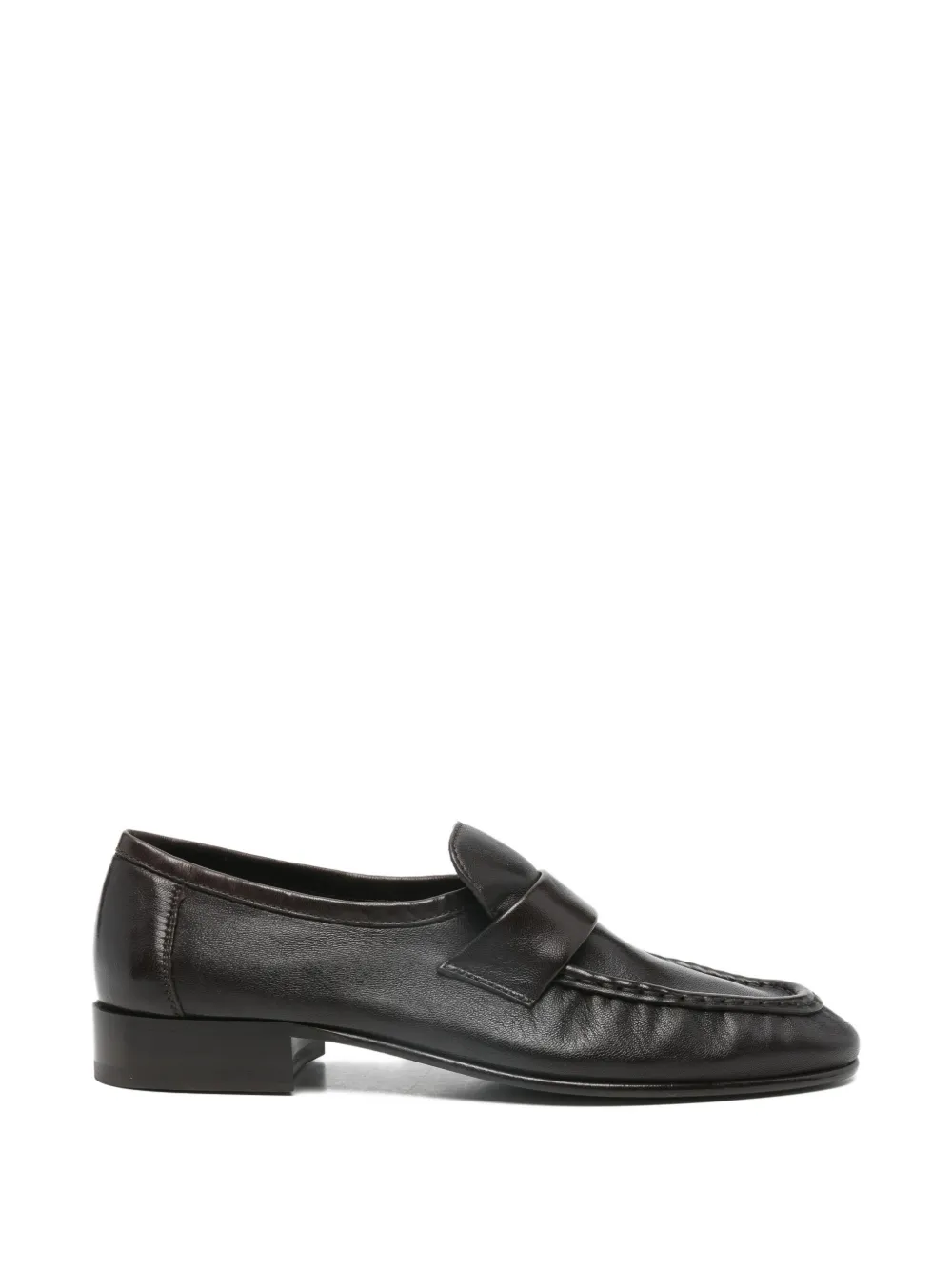 The Row leather loafers - Marrone