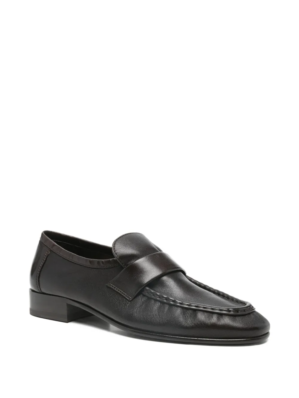 The Row Leren loafers Bruin
