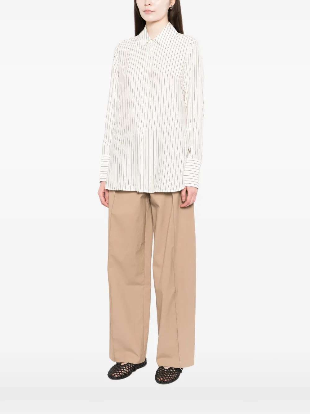  Co Collection Striped Shirt - Neutrals 