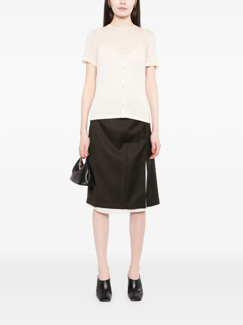  Ych Lace Layered Top - Neutrals 
