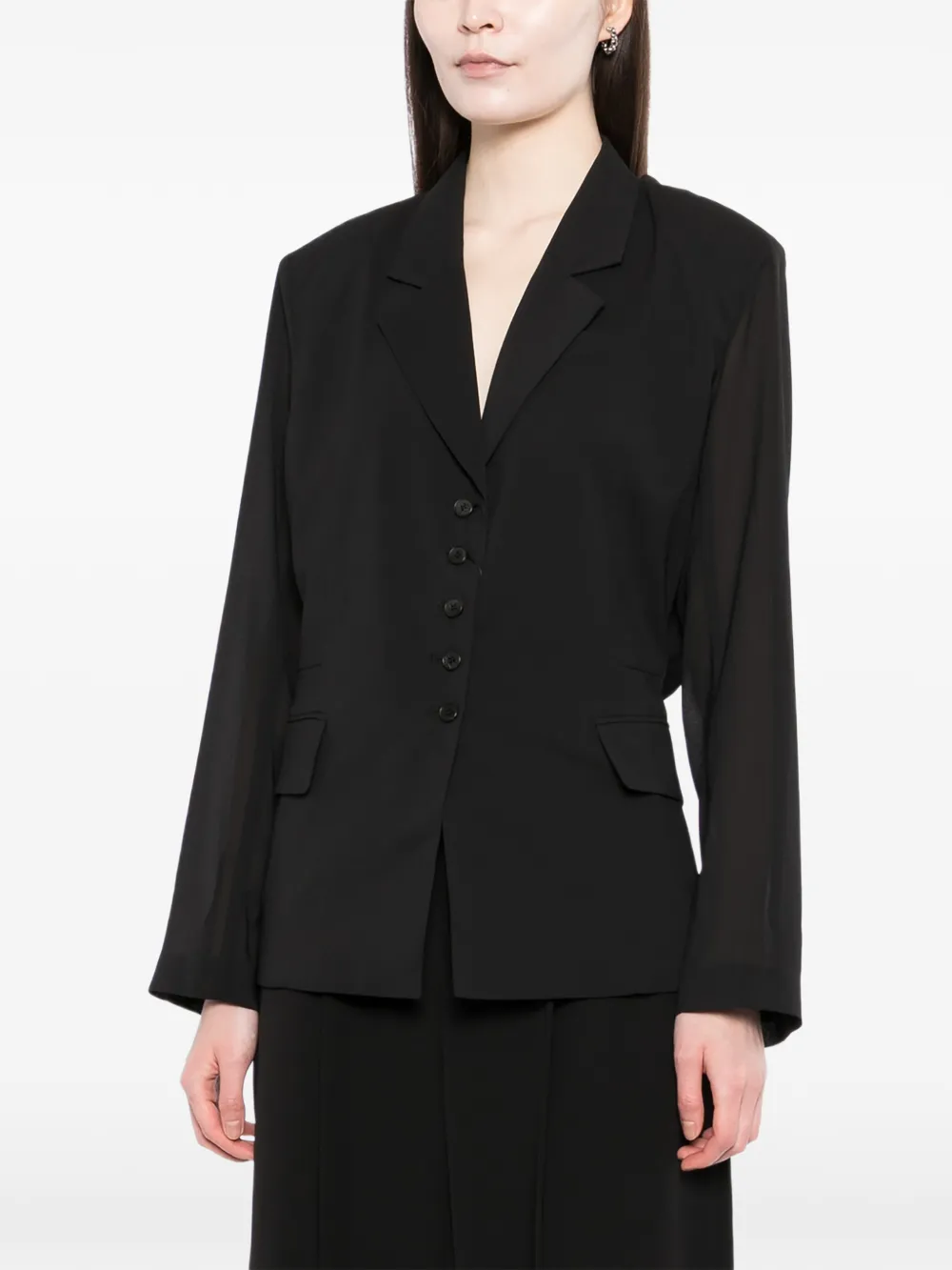  Ych Blusa Con Botones - Negro 