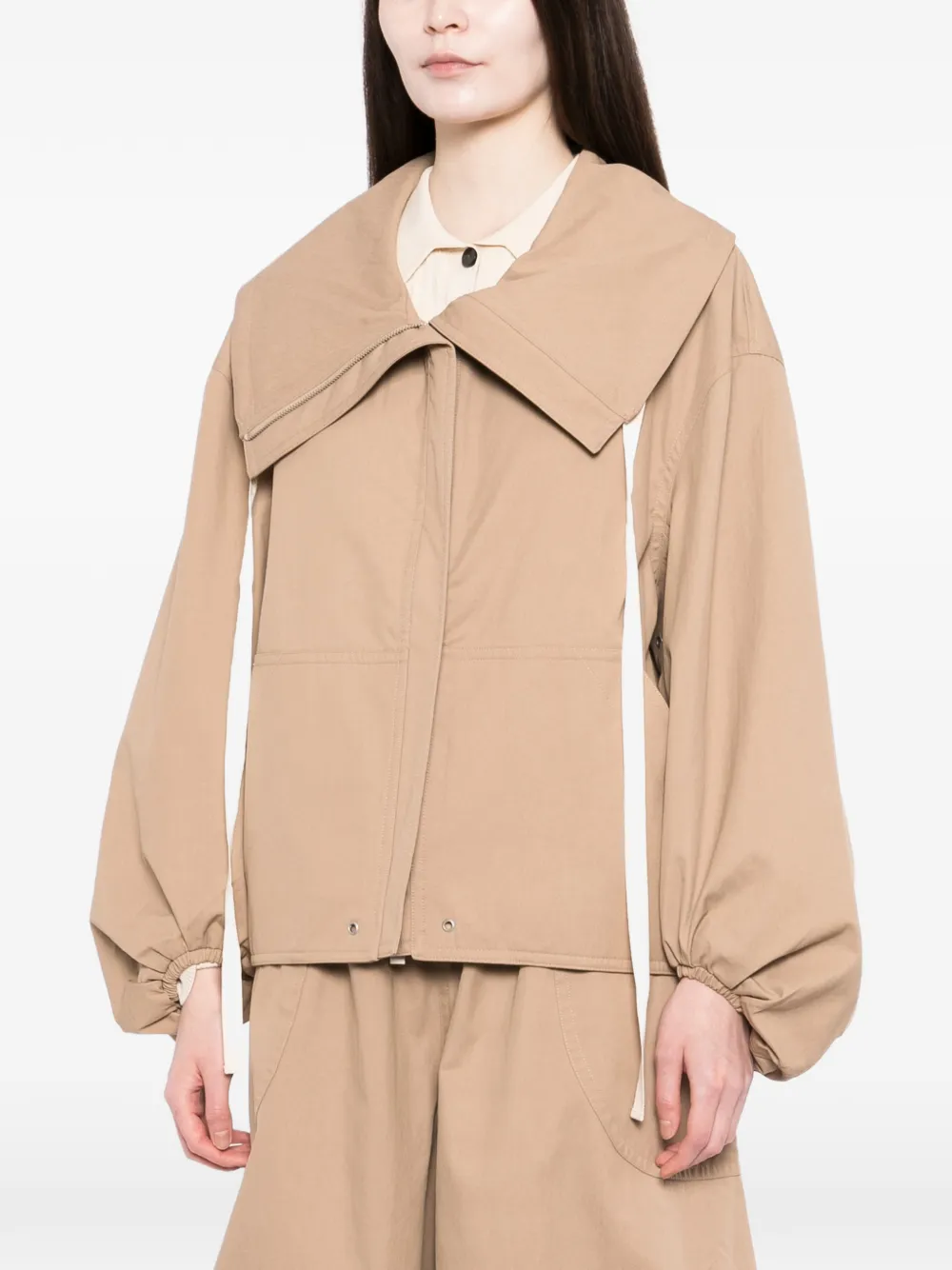  Co Collection Rolled-collar Jacket - Neutrals 