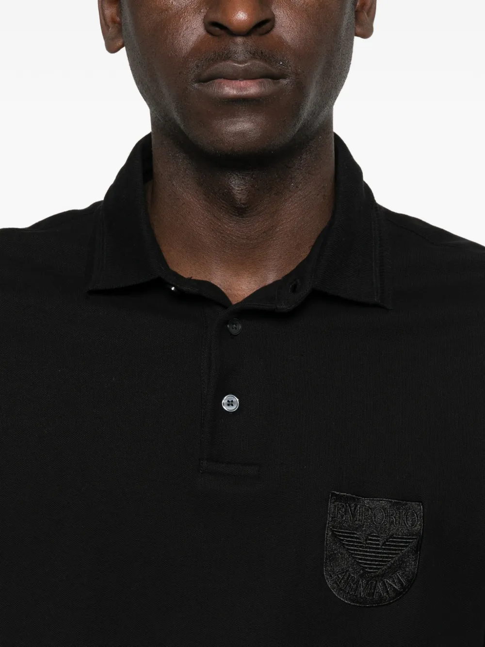 Emporio Armani Poloshirt met korte mouwen Zwart