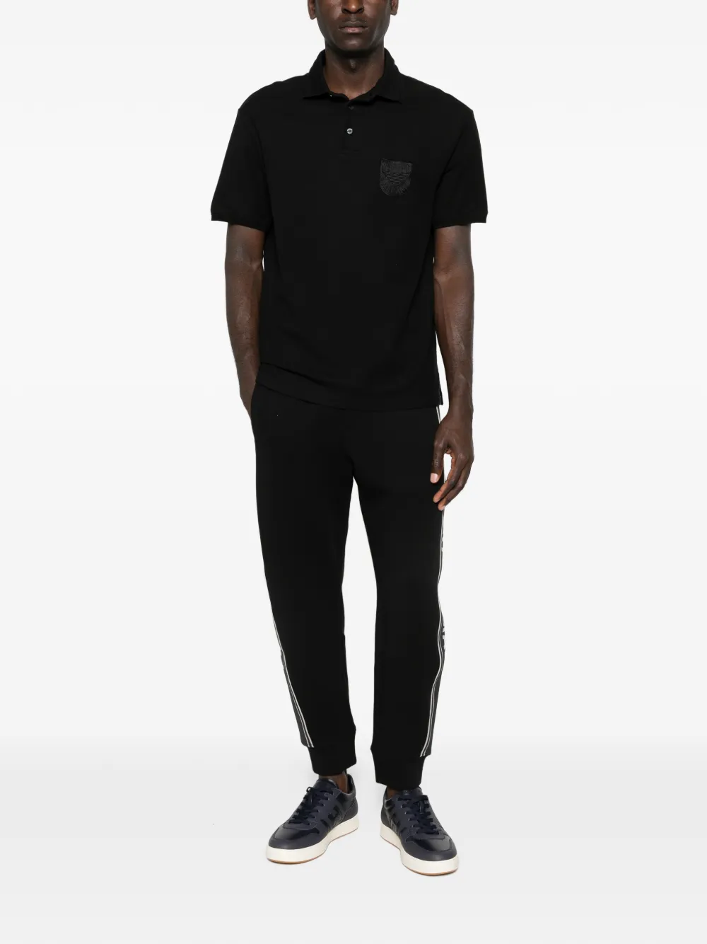Emporio Armani Poloshirt met korte mouwen Zwart
