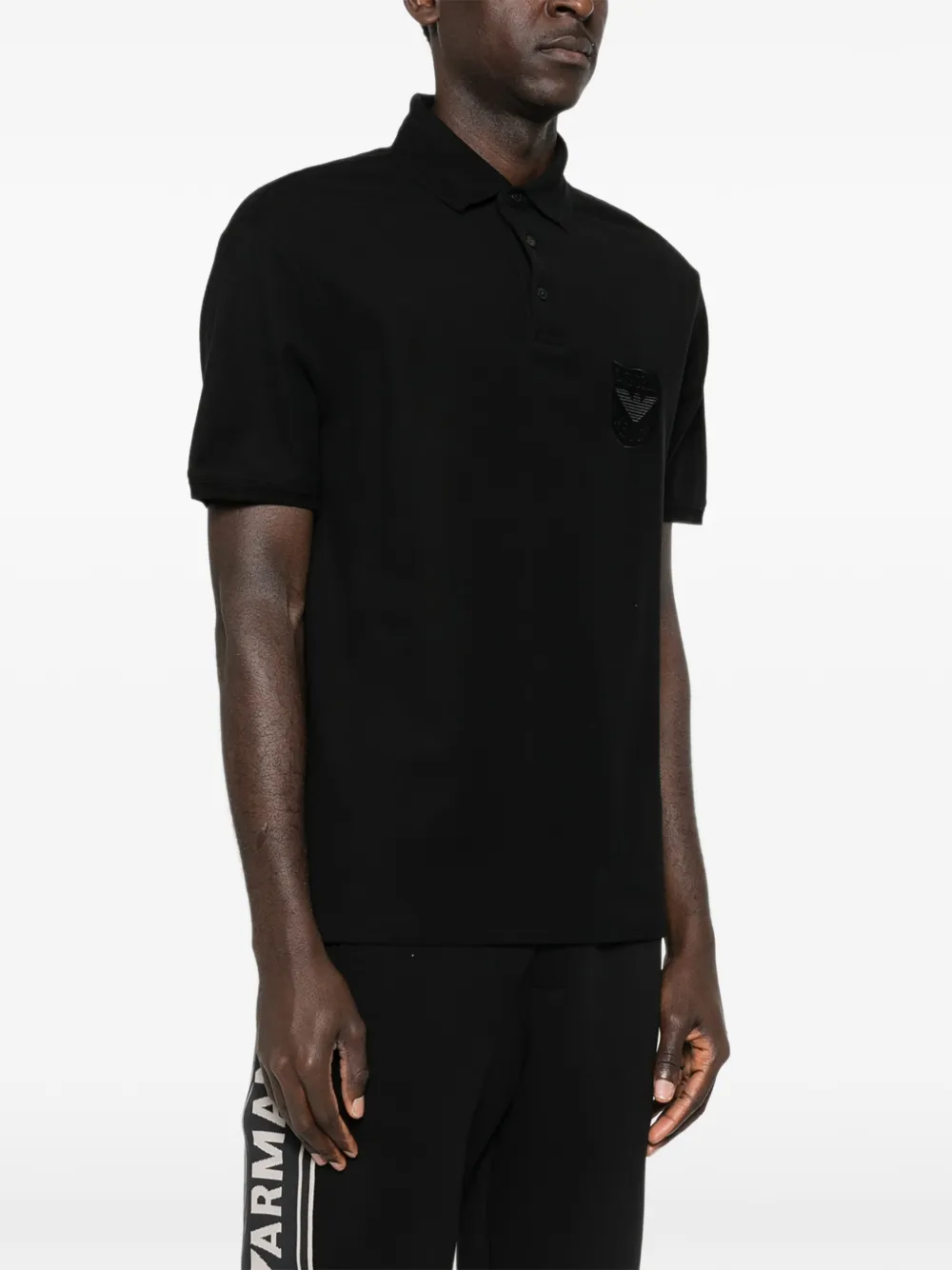 Emporio Armani Poloshirt met korte mouwen Zwart