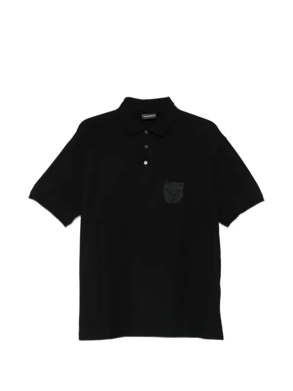 Emporio Armani ショートスリーブ ポロシャツ | ブラック | FARFETCH JP