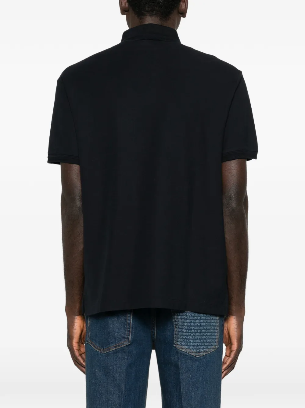 Emporio Armani Poloshirt met logopatch Blauw