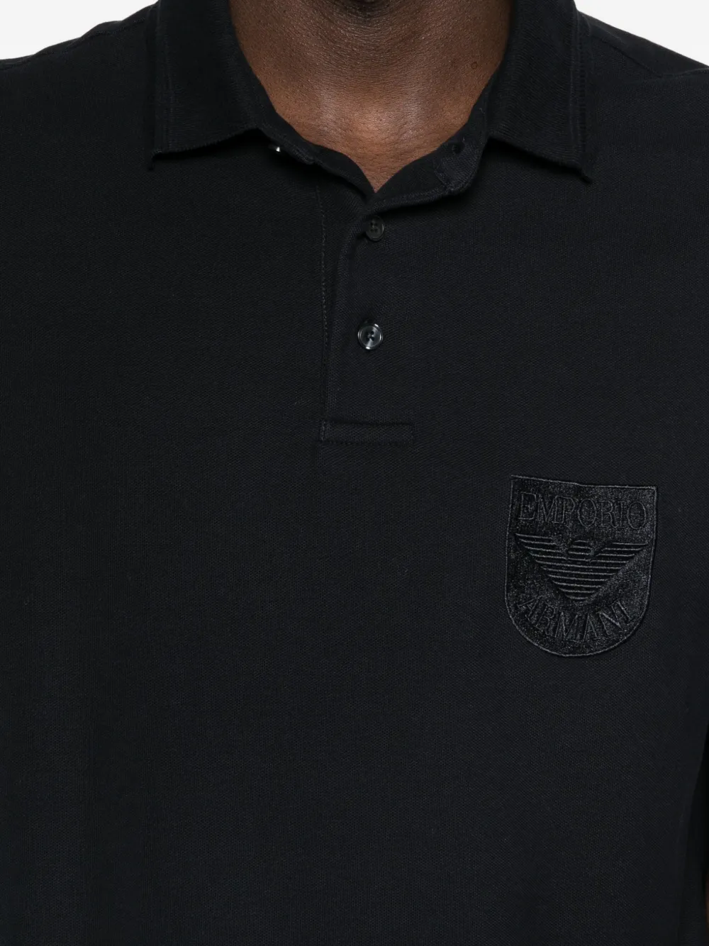 Emporio Armani Poloshirt met logopatch Blauw