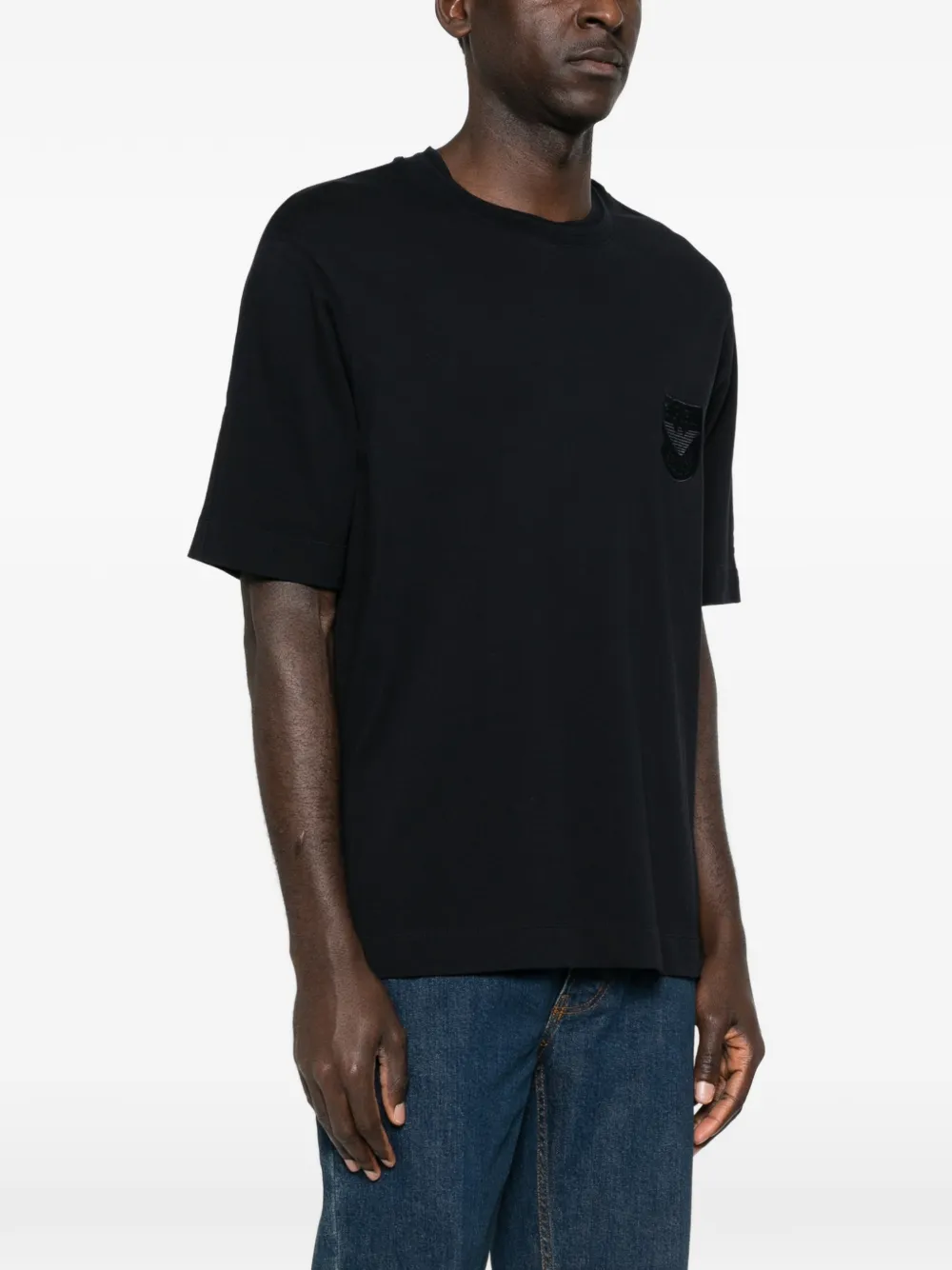 Emporio Armani T-shirt met logopatch Zwart