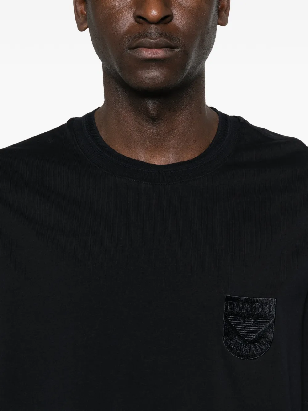 Emporio Armani T-shirt met logopatch Zwart