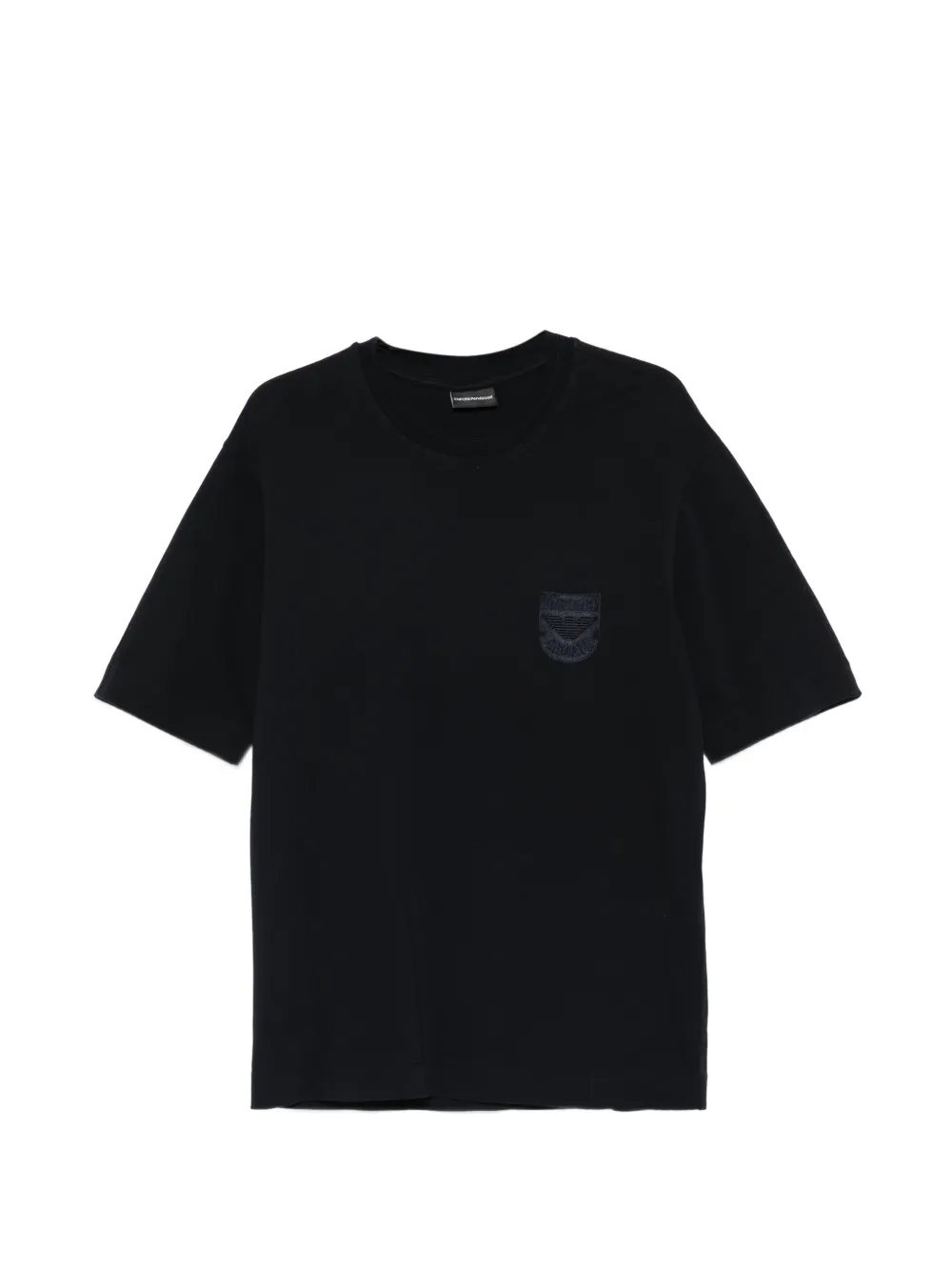 Emporio Armani crew-neck logo-appliqué T-shirt - Schwarz