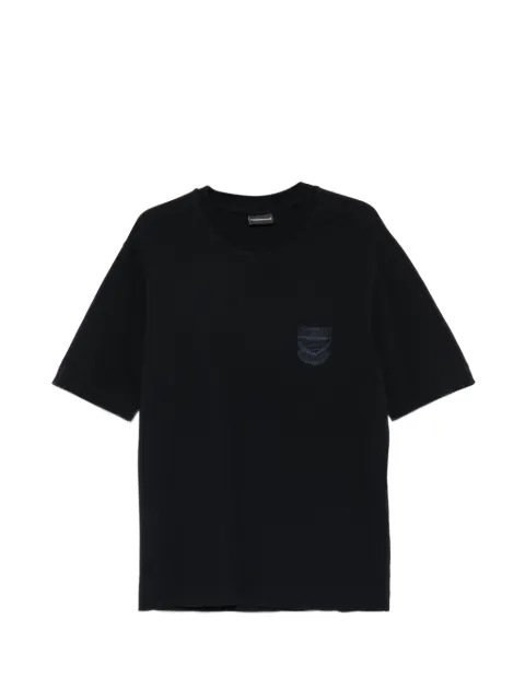 Emporio Armani crew-neck logo-appliqué T-shirt