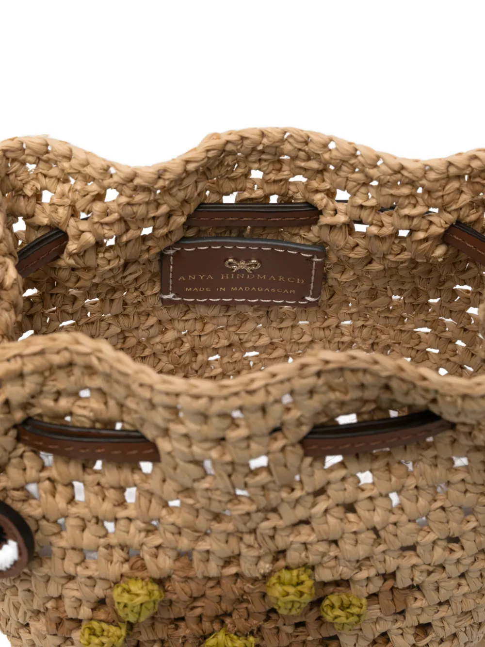 Anya Hindmarch Eye-detail Drawstring Mini Bag in Neutrals, view 5