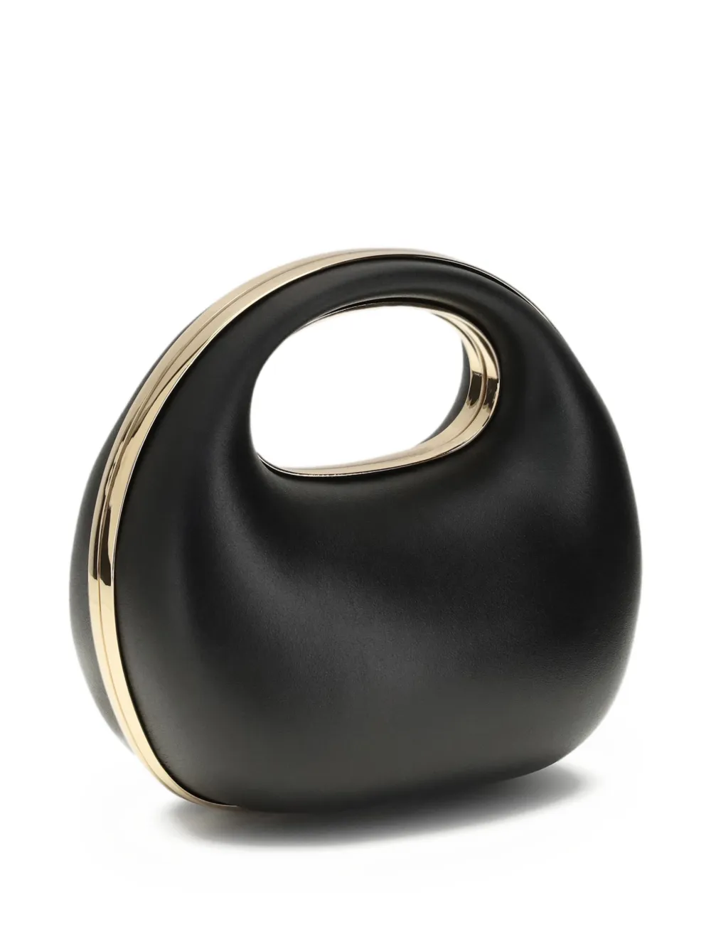  Sacai Round Leather Clutch Bag - Black 