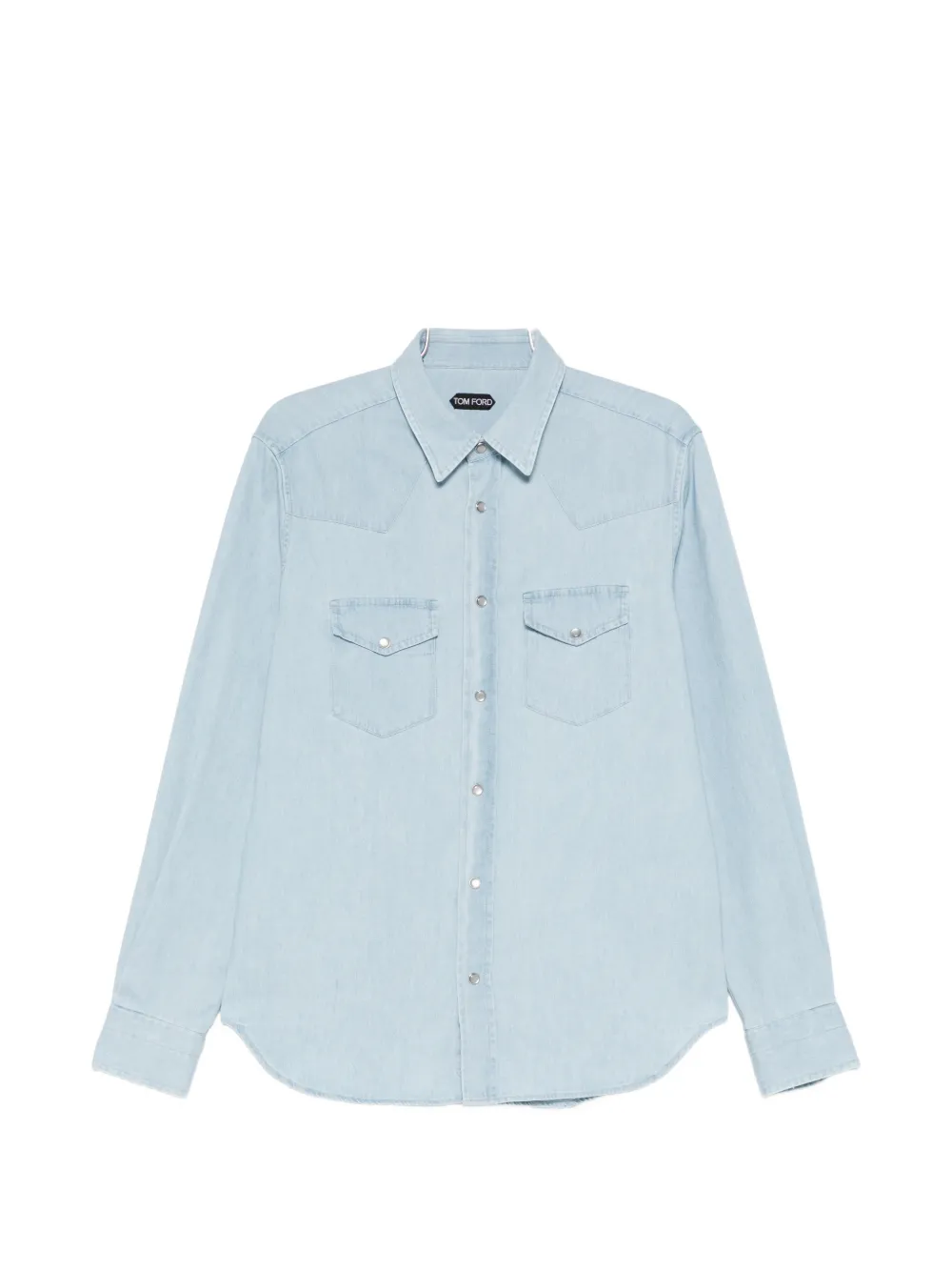 TOM FORD chest-pocket denim shirt - Blu