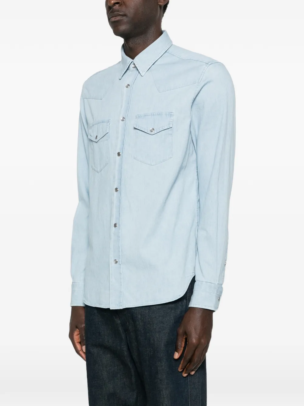 TOM FORD Denim overhemd Blauw