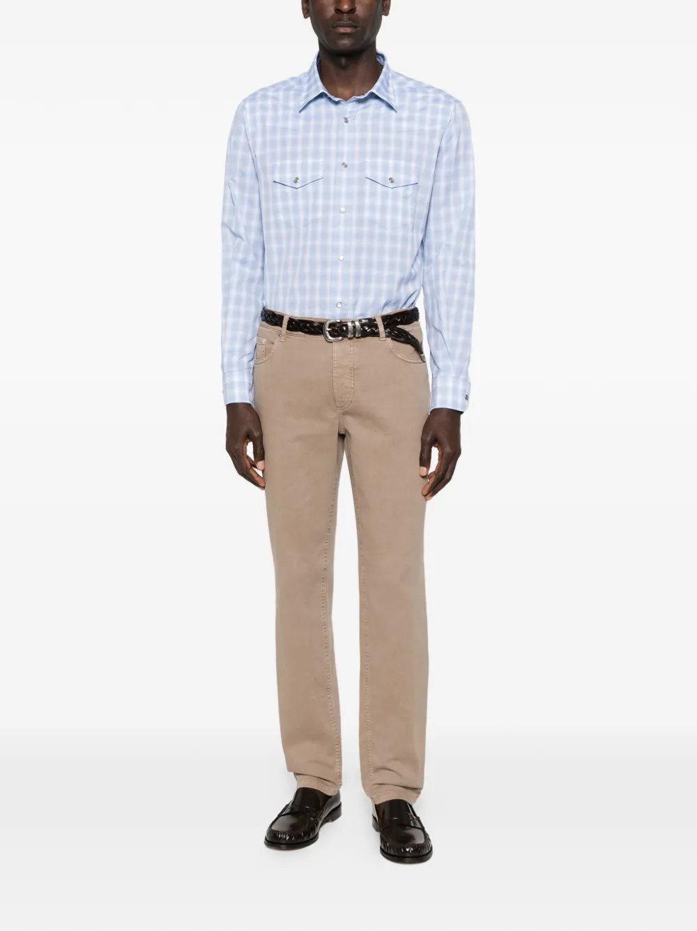 TOM FORD 格纹摁扣衬衫 | Image 2