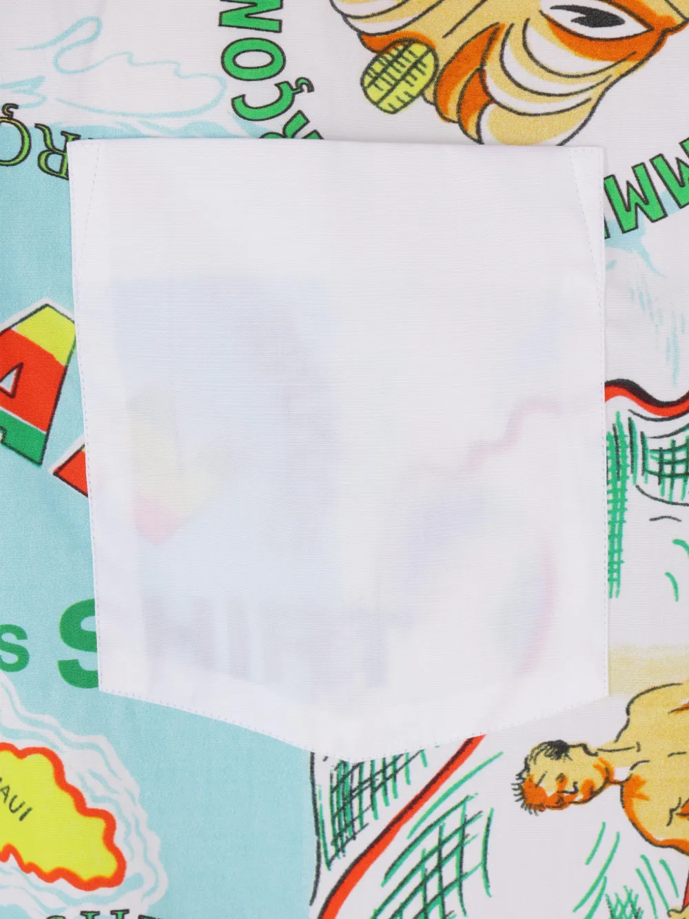 Comme des Garçons Homme Popeline overhemd met grafische print Wit