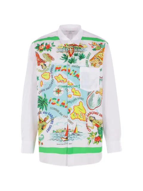 Comme des Garçons Homme graphic-print poplin shirt